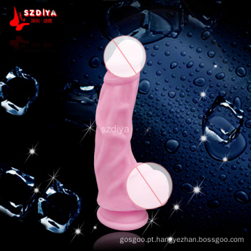 Hot 100% Silicone Mulheres Dildo Adulto Sexo Toy (DYAST408)